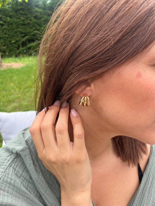 Boucles d'oreilles en acier inoxydable