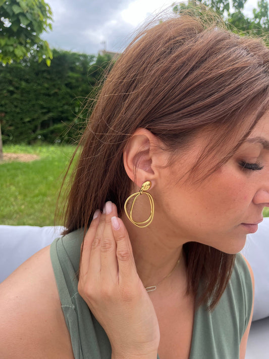 Boucles d'oreilles en acier inoxydable
